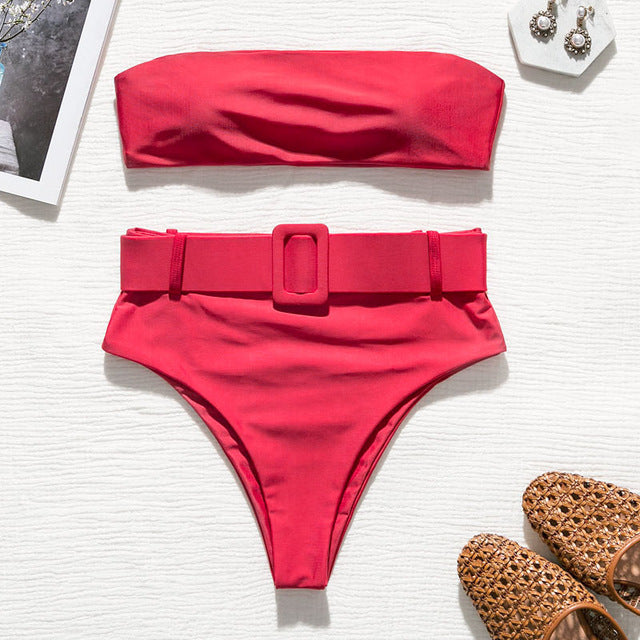 Bathing Suit 2pcs Set with Belt