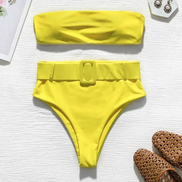 Bathing Suit 2pcs Set with Belt