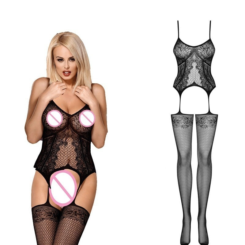 Lingerie Bodystocking Sexy Lace One piece Sheer