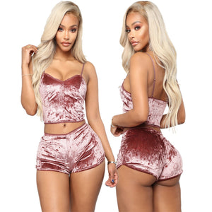 Lingerie Babydoll 2pcs Velvet set